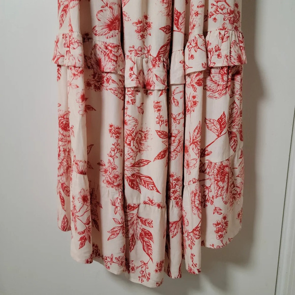 Lost + Wander Paradise Song Maxi Dress | Artisan Red Dress | Boho Cottagecore Sm - Picture 2 of 9